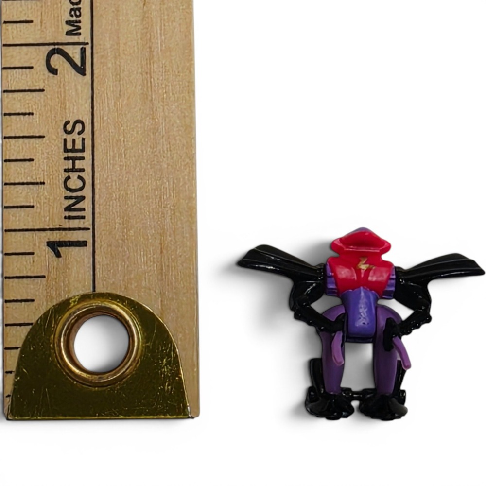 Vintage 1994 Galoob Mini Z-Bots Wingzing Divebom Purple Red Robot Figure 1 inch - Picture 3 of 4